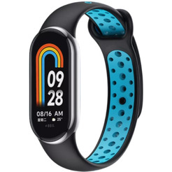 Ремешок Bingo Sport для Xiaomi Mi Band 8 Черный с синим