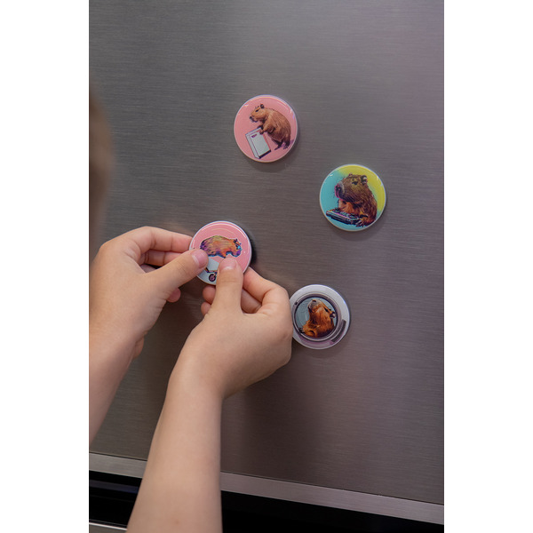 Набор сувенирных магнитов "Дай пять добру" Капибара (4 шт.)