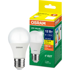 Лампа светодиодная OSRAM А100 12W 3000K Е27