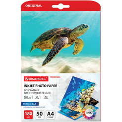 Фотобумага Brauberg 363986 (50л, глянцевая) Original А4 180 г/м2