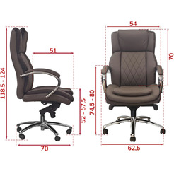 Кресло офисное Situp MARSEL CHROME (экокожа Dark Broun )