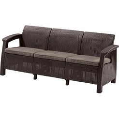Диван садовый Keter Corfu Love Seat Max (коричневый)