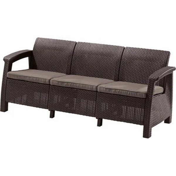 Диван садовый Keter Corfu Love Seat Max (коричневый)