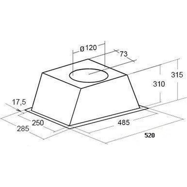 Кухонная вытяжка Germes Калабрия (52 см, нержавеющая сталь)