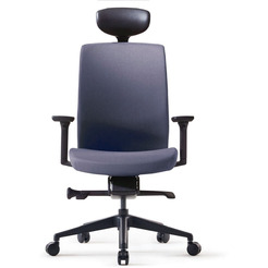 Кресло BESTUHL J2 (черная рама, спинка-ткань, сиденье-ткань, крест.-пластик, серый)