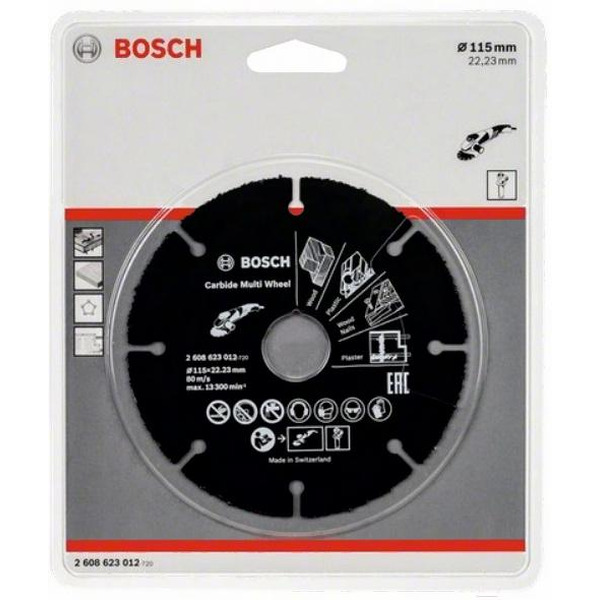 Отрезной диск Bosch Carbide Multi Wheel прямой 2.608.623.012