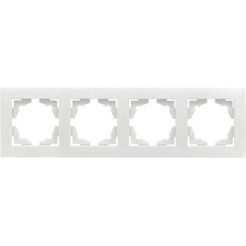 Рамка EKF Валенсия 4-местная (белый)