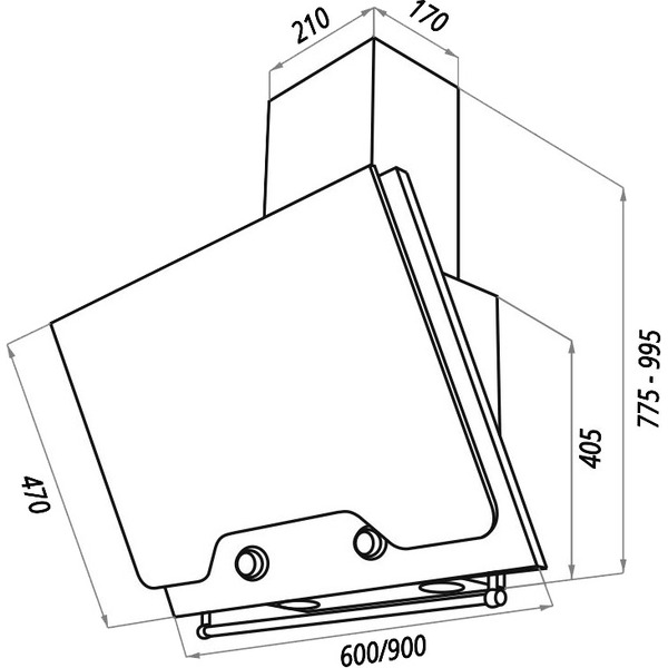 Вытяжка MAUNFELD Retro Quadr 60 (черный)