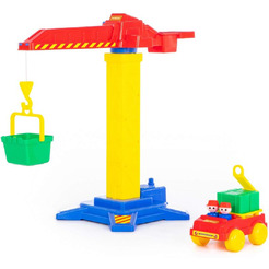 Башенный кран + автомобиль Полесье №1 58195