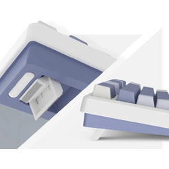 Клавиатура Royal Kludge RK-M75 (белый/синий, RK Silver)