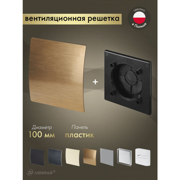 Решетка с панелью Awenta RWO100CZ-PEZ100