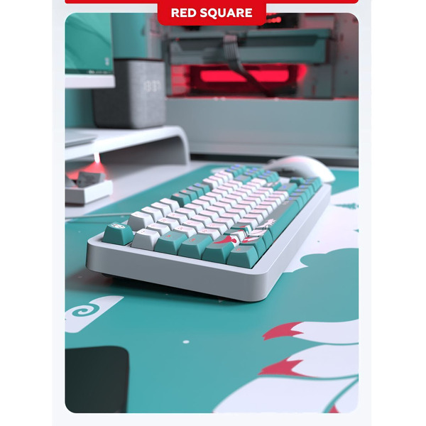 Клавиатура Red Square Alumix TKL Classic Kitsune RSQ-20052 (белый, g3ms Aquamarine)
