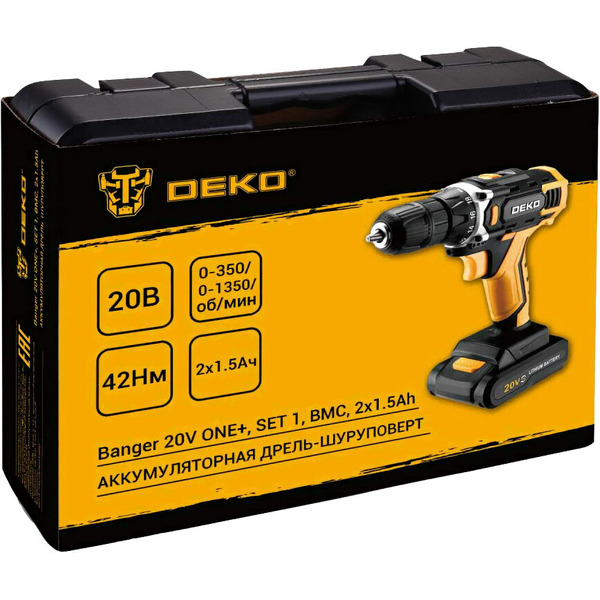 Дрель-шуруповерт Deko Banger 20V ONE+ 083-1110