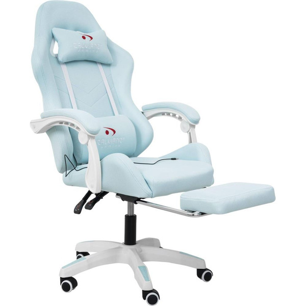 Вибромассажное кресло Calviano 1584 (голубая ткань)