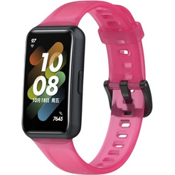 Ремешок Bingo Transparent для HUAWEI Band 7 (малиновый)