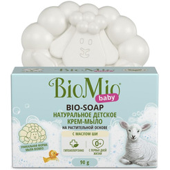 Детское крем-мыло BioMio BIO-SOAP Экологичное с маслом Ши, 90г