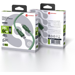Кабель ATOMIC ELGATO USB-C - USB-C PD 60W, 1.5 м, зелёный | 30.377