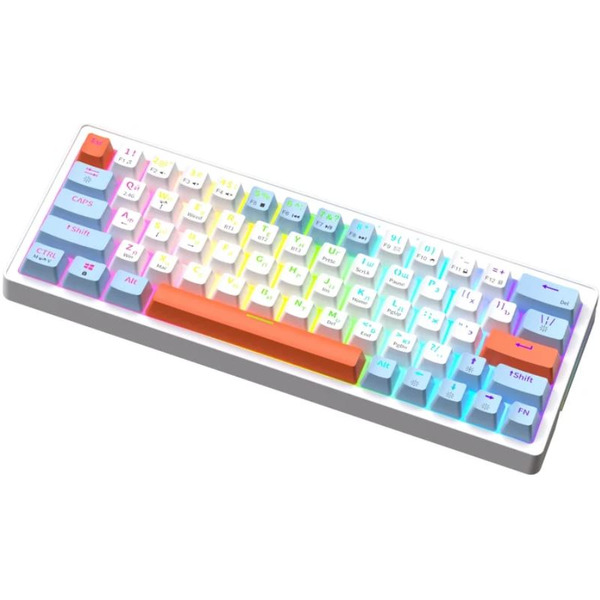 Клавиатура JEGG ZA63 Pro White Blue Orange (TNT Yellow)