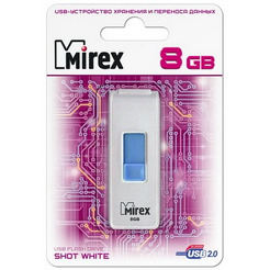 USB флэш-накопитель MIREX SHOT WHITE 8GB 13600-FMUWST08