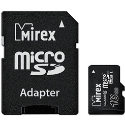 Карта памяти MIREX microSDHC 16GB (13613-ADSUHS16)