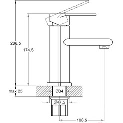 Смеситель для умывальника ECONOCE EC0390