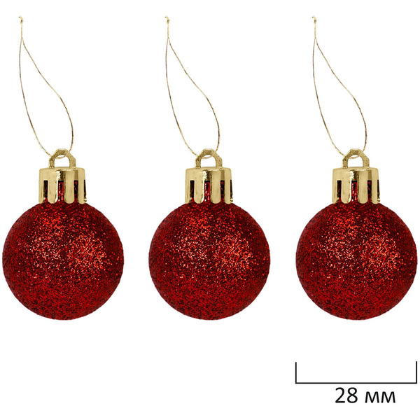 Шары елочные ЗОЛОТАЯ СКАЗКА Xmas Inspiration 592590 (красный, бежевый, бирюзовый)