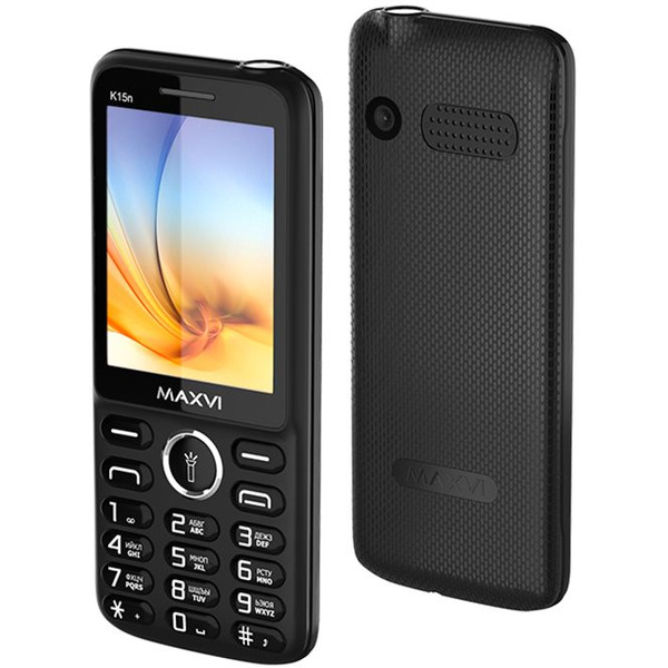 Мобильный телефон Maxvi K15n +ЗУ WC-111 (черный)