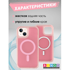Бампер BINGO Model Magnetic для APPLE iPhone 16 Plus розовый