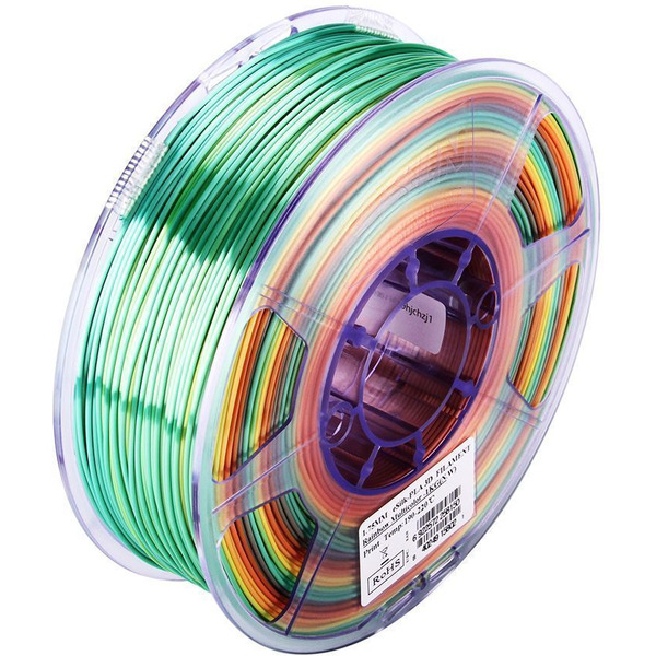 Пластиковая нить ESUN eSilk-PLA 1,75 мм, 1кг rainbow
