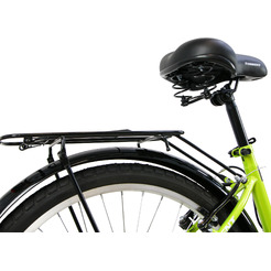 Велосипед TORRENT Discovery-7 (рама сталь 16" складная, 7 скоростей., SHIMANO, колеса 24д. корзина) Зеленый