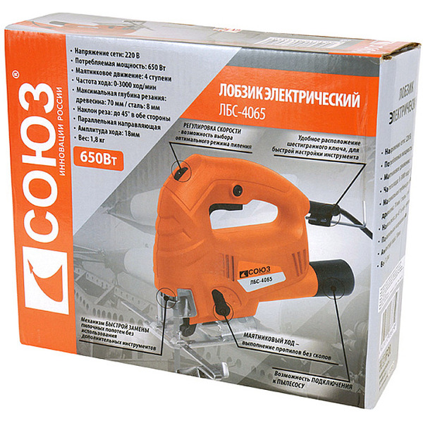 Электролобзик Союз ЛБС-4065