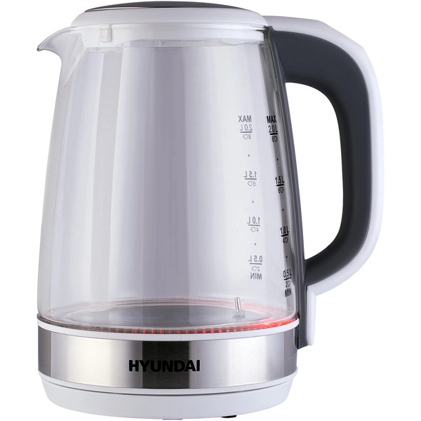 Электрический чайник Hyundai HYK-G8880 (серый/серебристый)