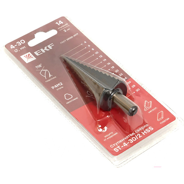 Сверло EKF ST-4-30/2