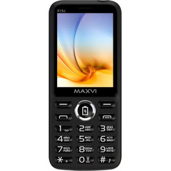 Мобильный телефон Maxvi K15c + ЗУ WC-112 (черный)