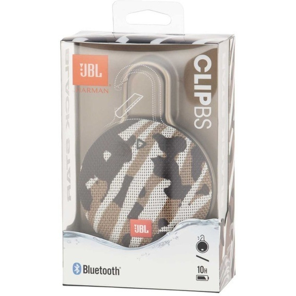 Беспроводная колонка JBL Clip 3 (черно-коричневый камуфляж)