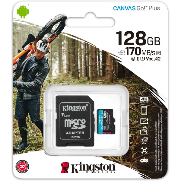 Карта памяти Kingston Canvas Go! Plus microSDXC 128GB (SDCG3/128GB)