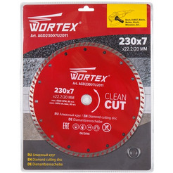 Алмазный круг WORTEX 230х22 Turbo универсальный сухая резка (AGD23007U2011)