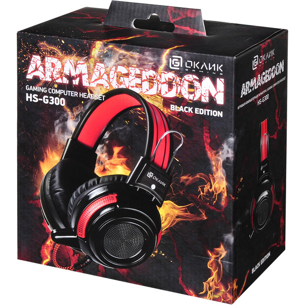 Наушники Oklick HS-G300 Armageddon (черный/красный)