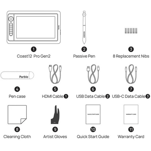 Сенсорный монитор PARBLO Coast 12 PRO Gen2