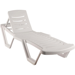 Шезлонг Ellastik Plast Элластик 187x63.5x32 (белый)
