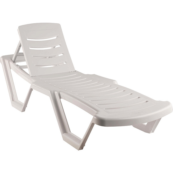 Шезлонг Ellastik Plast Элластик 187x63.5x32 (белый)