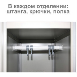 Шкаф металлический для одежды BRABIX LK 11-50