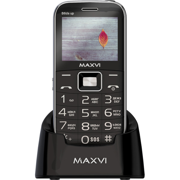 Мобильный телефон Maxvi B6ds up +ЗУ WC-112 (черный)