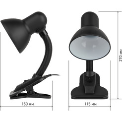 Настольная лампа ЭРА N-102-E27-40W-BK C0041424 (черный матовый)