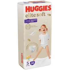 Детские одноразовые трусики-подгузники HUGGIES Elite Soft Giga 5 (12-17кг) 50 шт