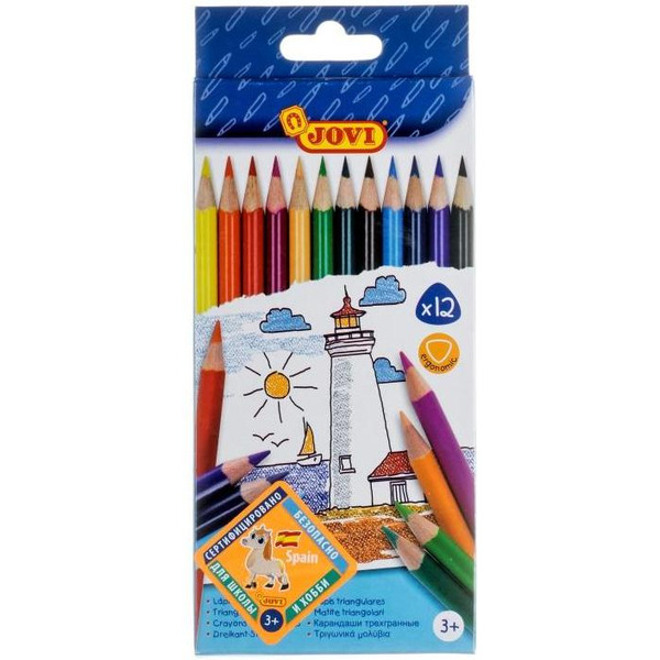 Карандаши JOVI (12 цветов треугольные)