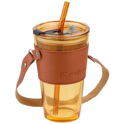 Стакан с трубочкой Perfecto Linea Amber 31-450201