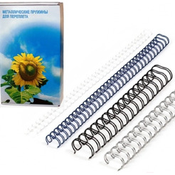 Металлические пружины Office Kit D6.4 мм (1/4) / OKPM14W (100шт, белый)