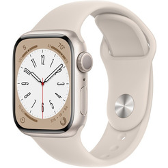 Смарт-часы APPLE Watch Series 8 41mm Starlight MNUF3 + Скретч-карта "Подписка Иви 3 мес.