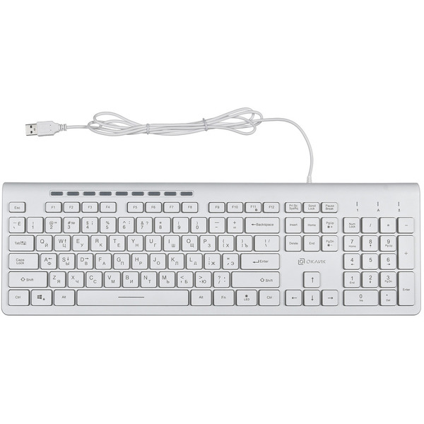 Клавиатура Oklick 490ML (белый)